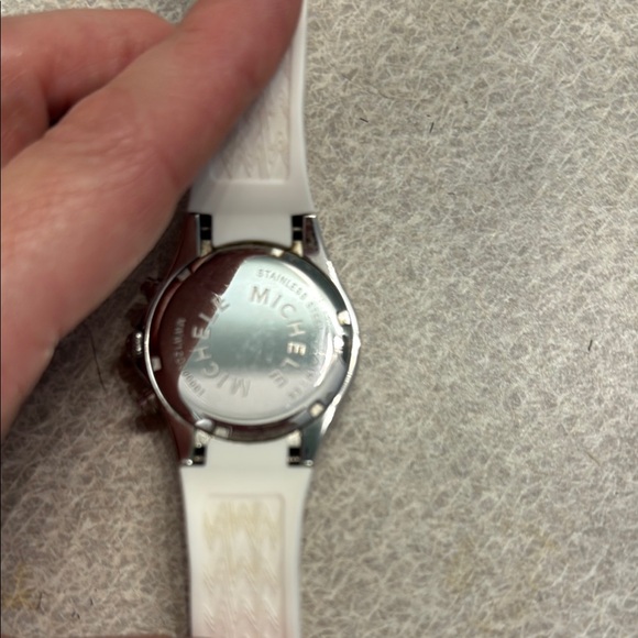 Michele Silver and White Luxury Watch - Picture 5 of 10